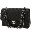 Chanel  Timeless Jumbo shoulder bag  in black quilted grained leather - 00pp thumbnail