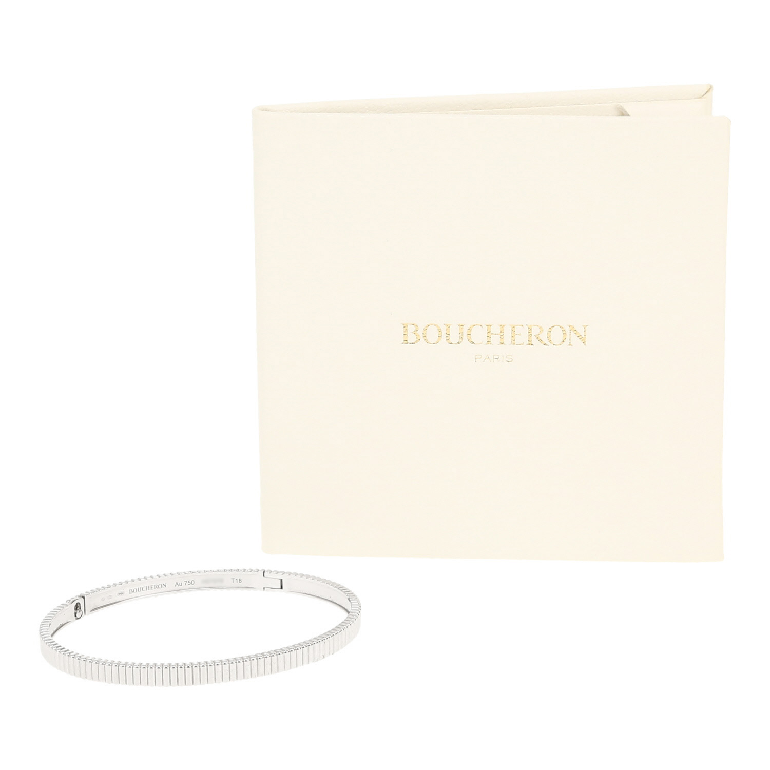 Brazalete Boucheron Grosgrain de oro blanco