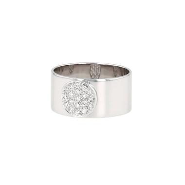 Bague Dinh Van Anthea petit modèle en or blanc et diamants