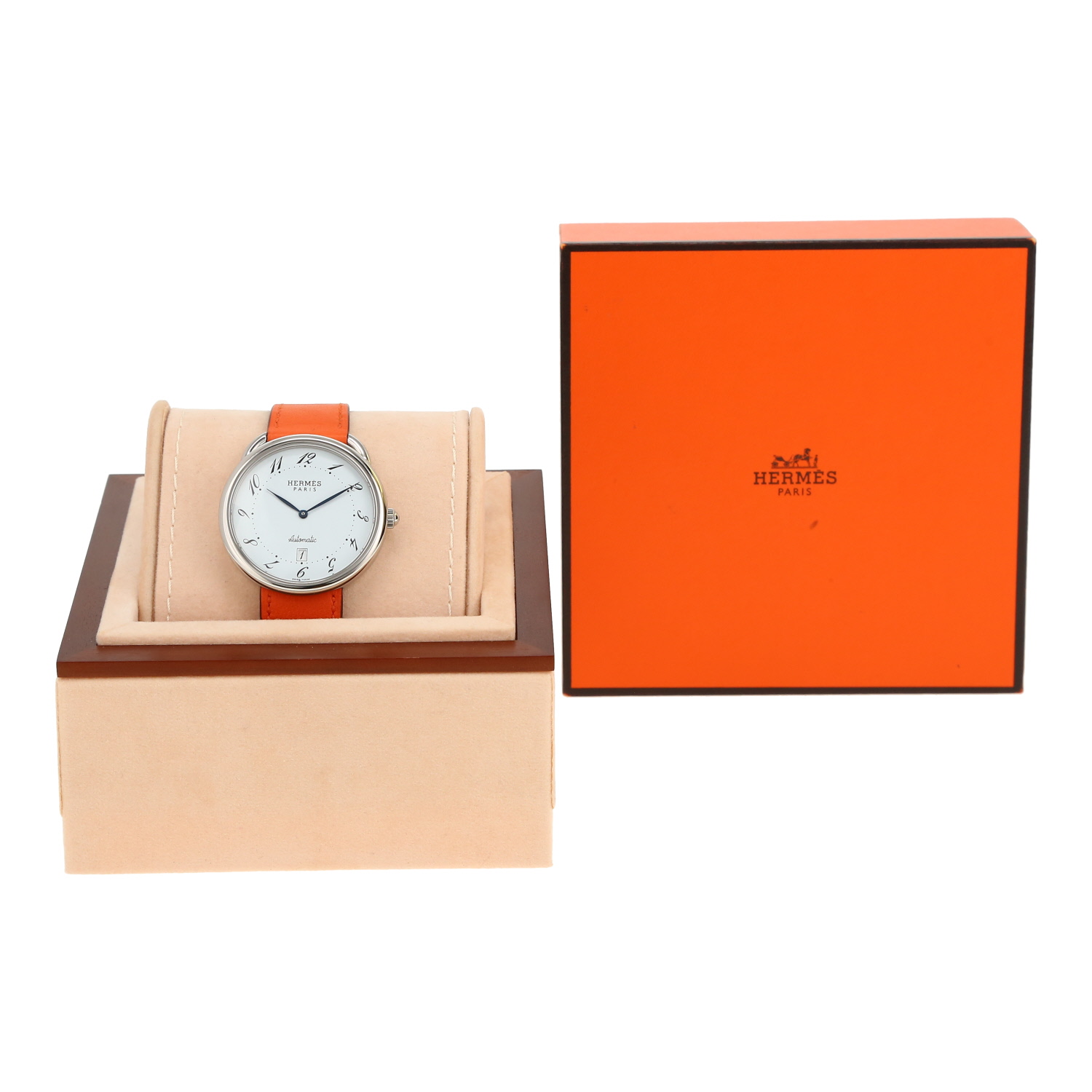 Montre Hermès Arceau en acier Ref: Hermes - AR4.810  Vers 2000 - Detail D2