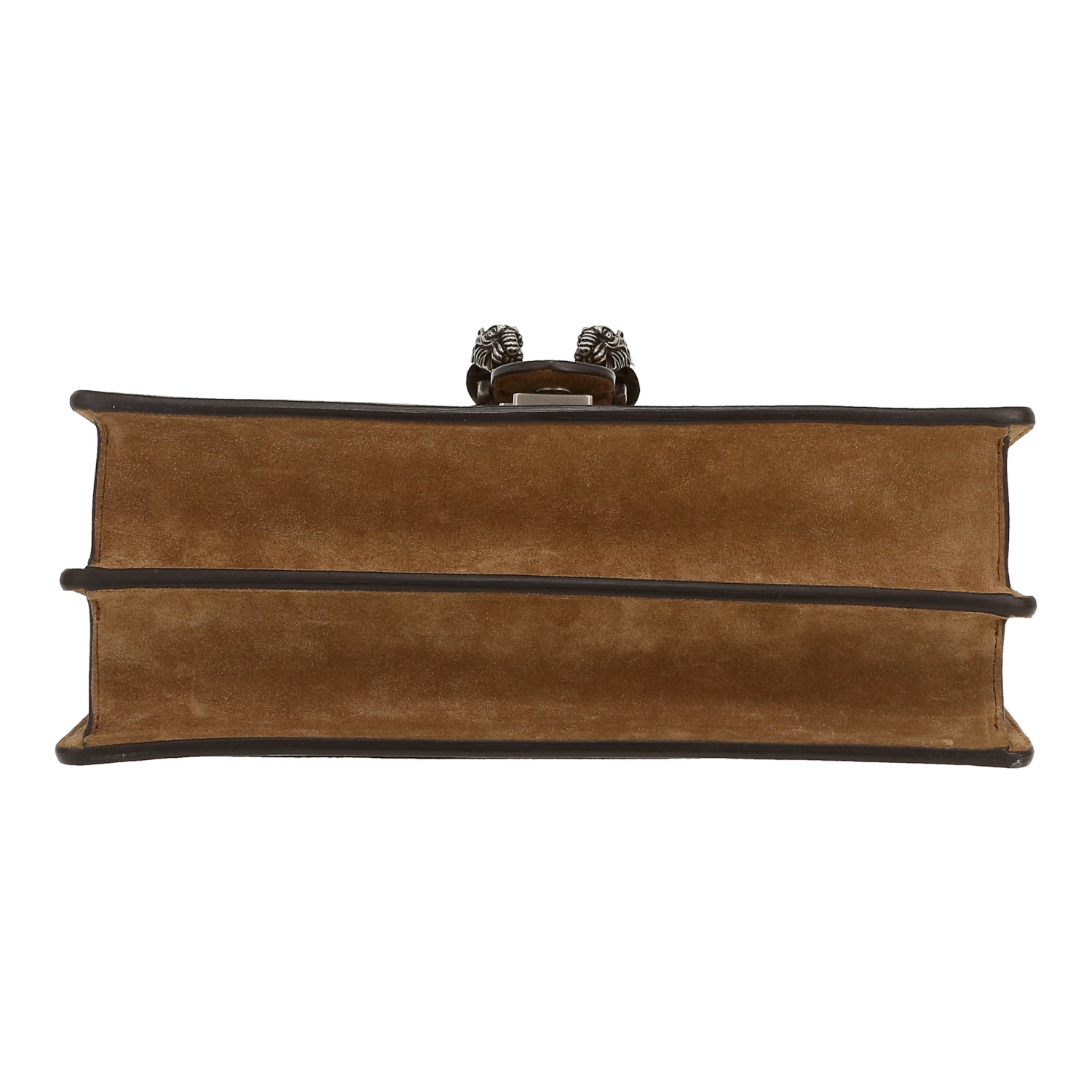 Gucci  Dionysus handbag  in beige "Suprême GG" canvas  and brown Veau velours - Detail D1