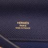 Hermès  Kelly Cut pouch  in blue epsom leather - Detail D2 thumbnail