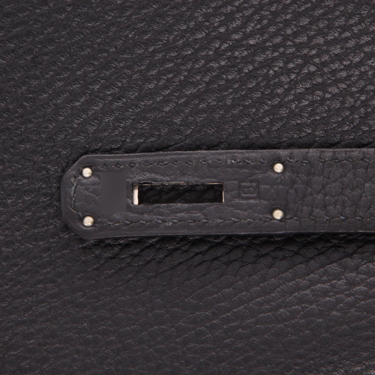 Hermès  Birkin 35 cm handbag  in black Fjord leather - Detail D4