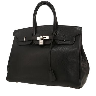 Hermès  Birkin 35 cm handbag  in black Fjord leather