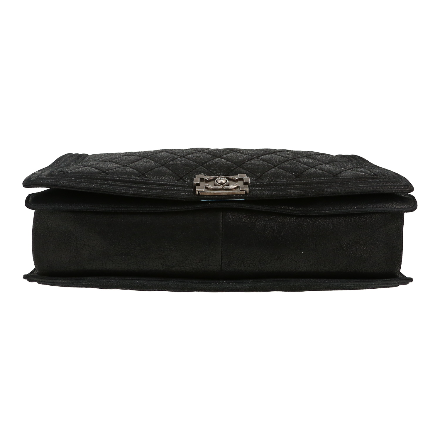 Borsa Chanel  Boy Maxi in pelle trapuntata nera - Detail D1