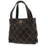 Chanel  Vintage handbag  in black quilted leather - 00pp thumbnail