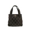 Chanel  Vintage handbag  in black quilted leather - 360 thumbnail