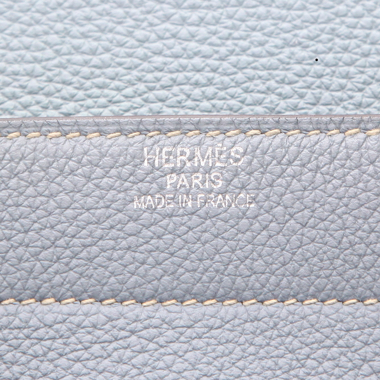 Hermès  Sac à dépêches briefcase  in Bleu Lin togo leather - Detail D2