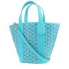 Goyard  Belharra handbag  in turquoise Goyard canvas  and turquoise leather - 00pp thumbnail