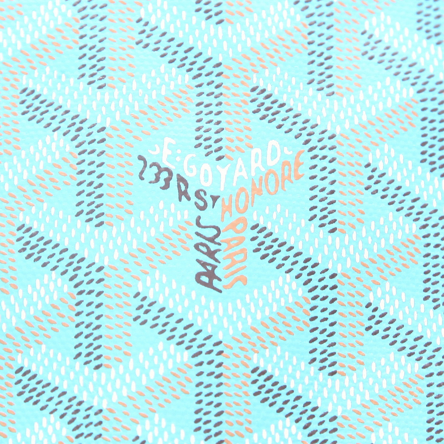 Bolso de mano Goyard  Belharra en tela Goyardine turquesa y cuero turquesa - Detail D2