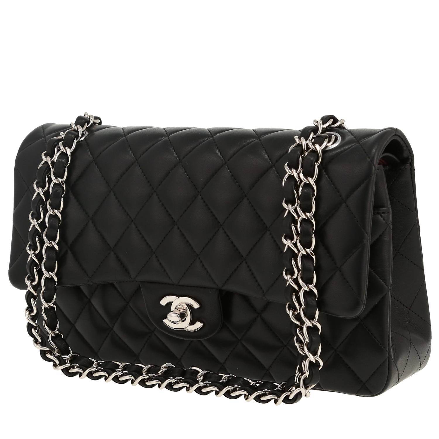 Bolso de mano Chanel  Timeless Classic en cuero acolchado negro