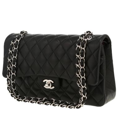 Sac à main Chanel  Timeless Classic en cuir matelassé noir