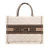 Dior  Book Tote medium model  shopping bag  in beige skin-out fur - 360 thumbnail