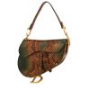 Borsa Dior  Saddle in pitone verde marrone e arancione - 00pp thumbnail