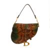 Bolso de mano Dior  Saddle en piel de pitón verde marrón y naranja - 360 thumbnail