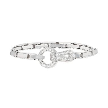 Brazalete Cartier Agrafe de oro blanco y diamantes