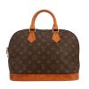 Sac à main Louis Vuitton  Alma en toile monogram marron et cuir naturel - 360 thumbnail