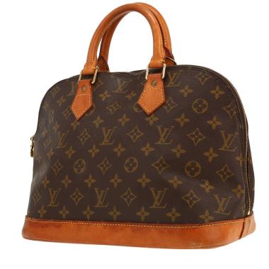 Sac à main Louis Vuitton  Alma en toile monogram marron et cuir naturel