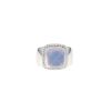 Fred Pain de Sucre medium model ring in white gold, chalcedony and diamonds - 360 thumbnail