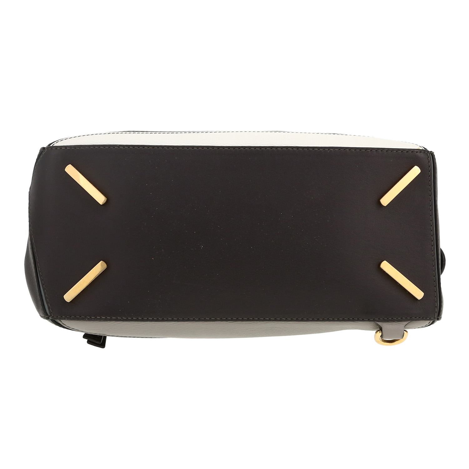 Borsa a tracolla Loewe  Puzzle  in pelle grigia blu e beige - Detail D1