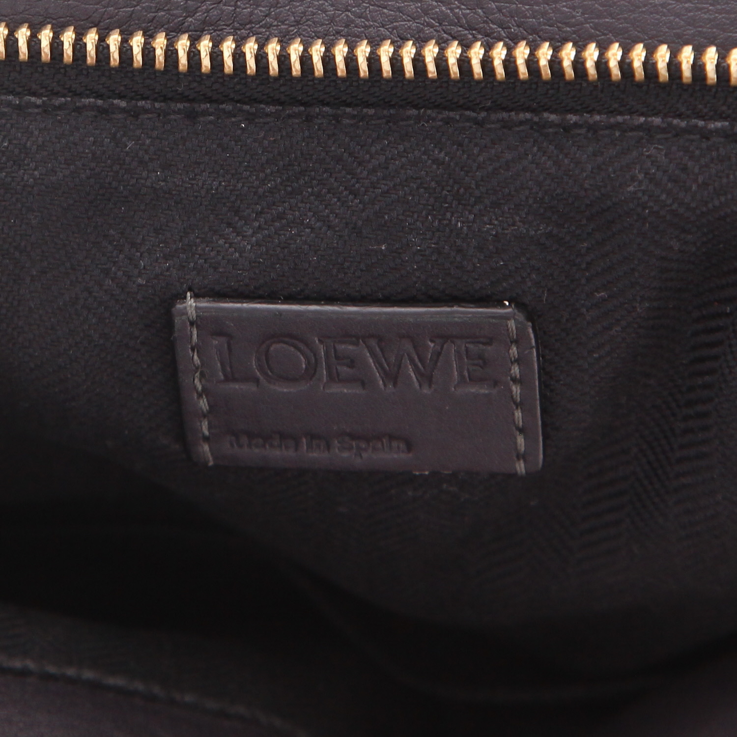 Loewe  Puzzle  shoulder bag  in grey, blue and beige leather - Detail D2
