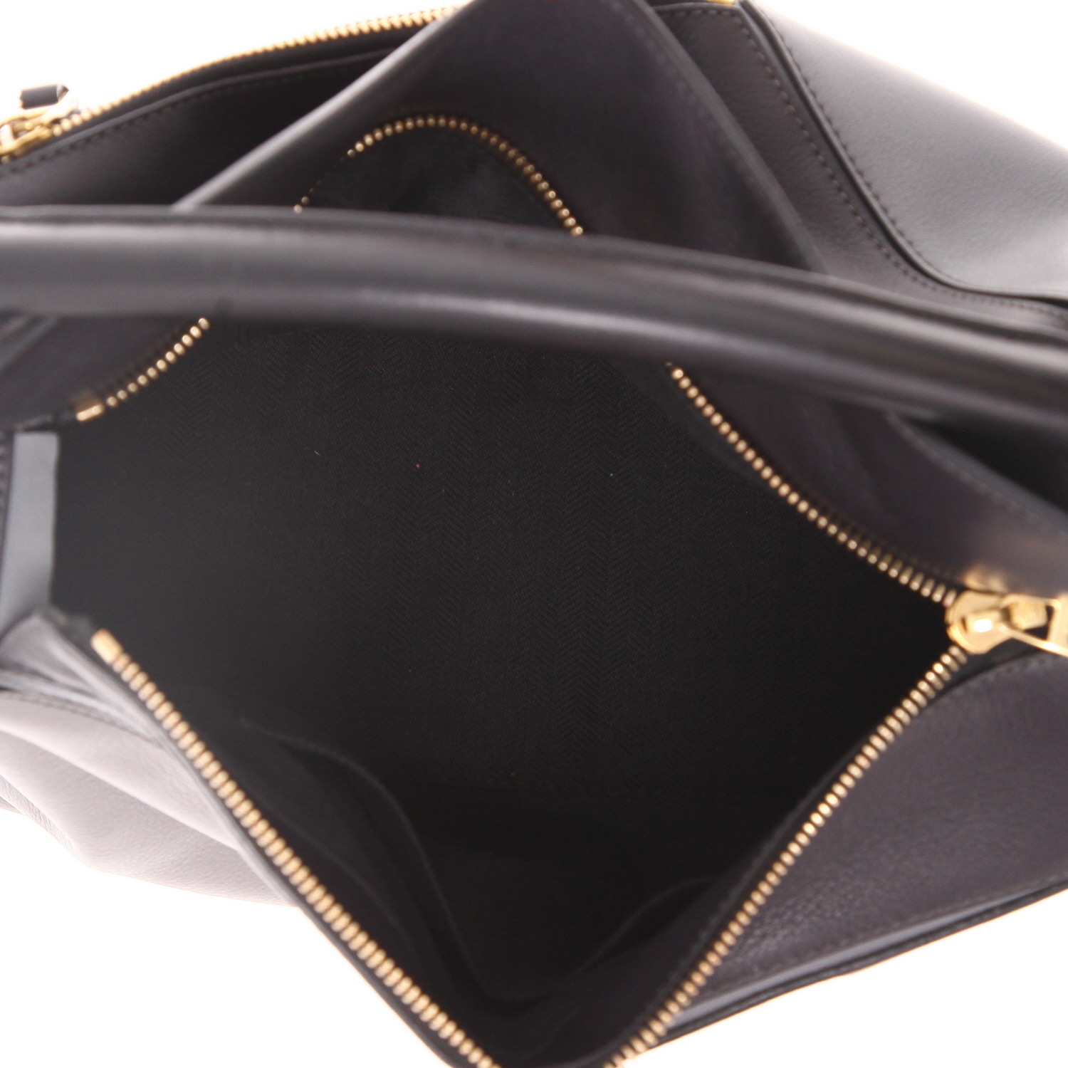 Loewe  Puzzle  shoulder bag  in grey, blue and beige leather - Detail D3