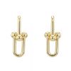 Paire de boucles d'oreilles Tiffany & Co City HardWear très grand modèle en or jaune - 360 thumbnail