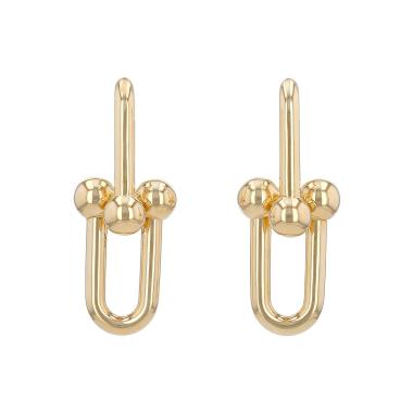 Orecchini Tiffany & Co City HardWear modello molto grande in oro giallo