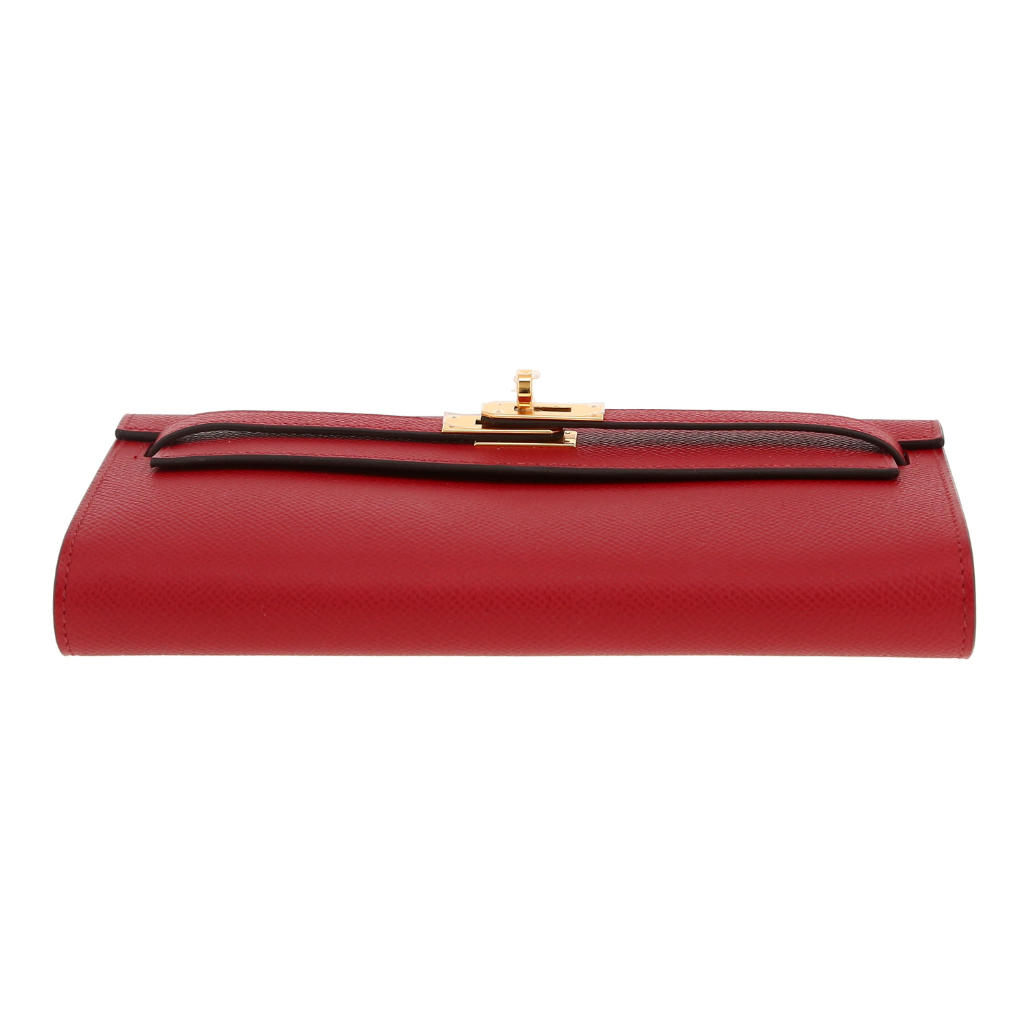 Hermès  Kelly To Go handbag/clutch  in red epsom leather - Detail D1
