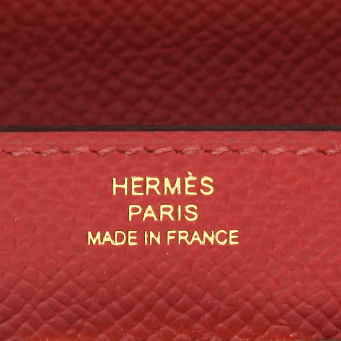 Hermès  Kelly To Go handbag/clutch  in red epsom leather - Detail D2