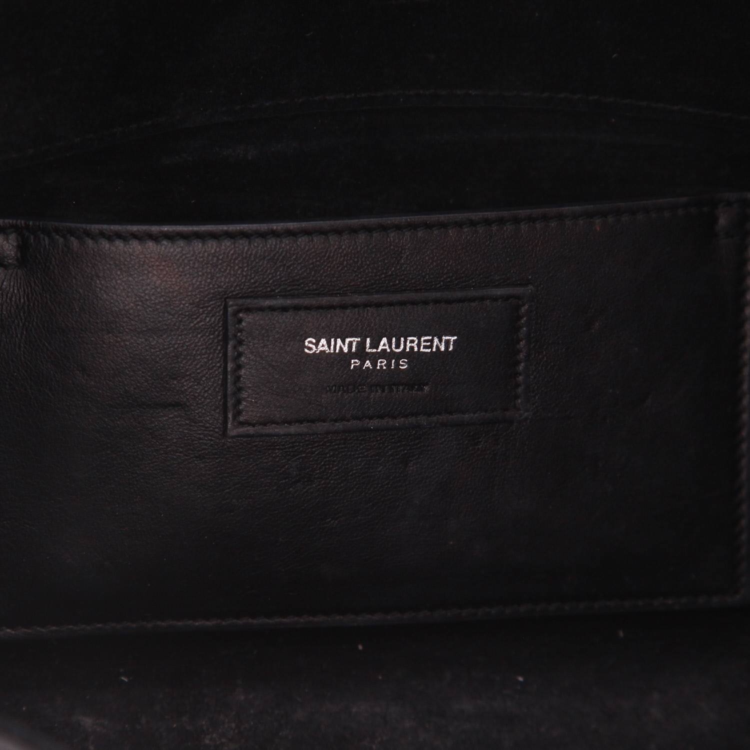 Pochette Saint Laurent  Kate en cuir noir - Detail D2