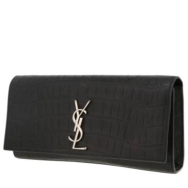 Pochette Saint Laurent  Kate en cuir noir