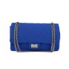 Bolso bandolera Chanel 2.55 en jersey azul - 360 thumbnail