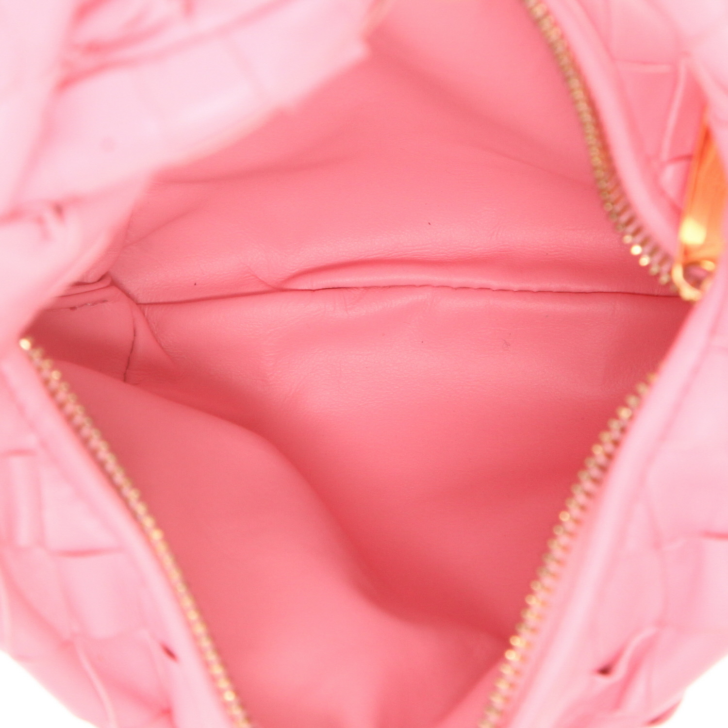 Borsa Bottega Veneta  Jodie mini  in pelle intrecciata rosa - Detail D3