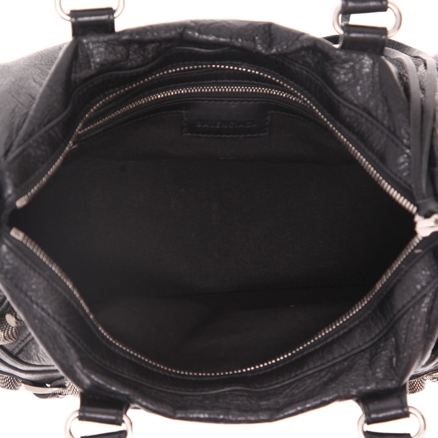 Balenciaga  City handbag  in black leather - Detail D3