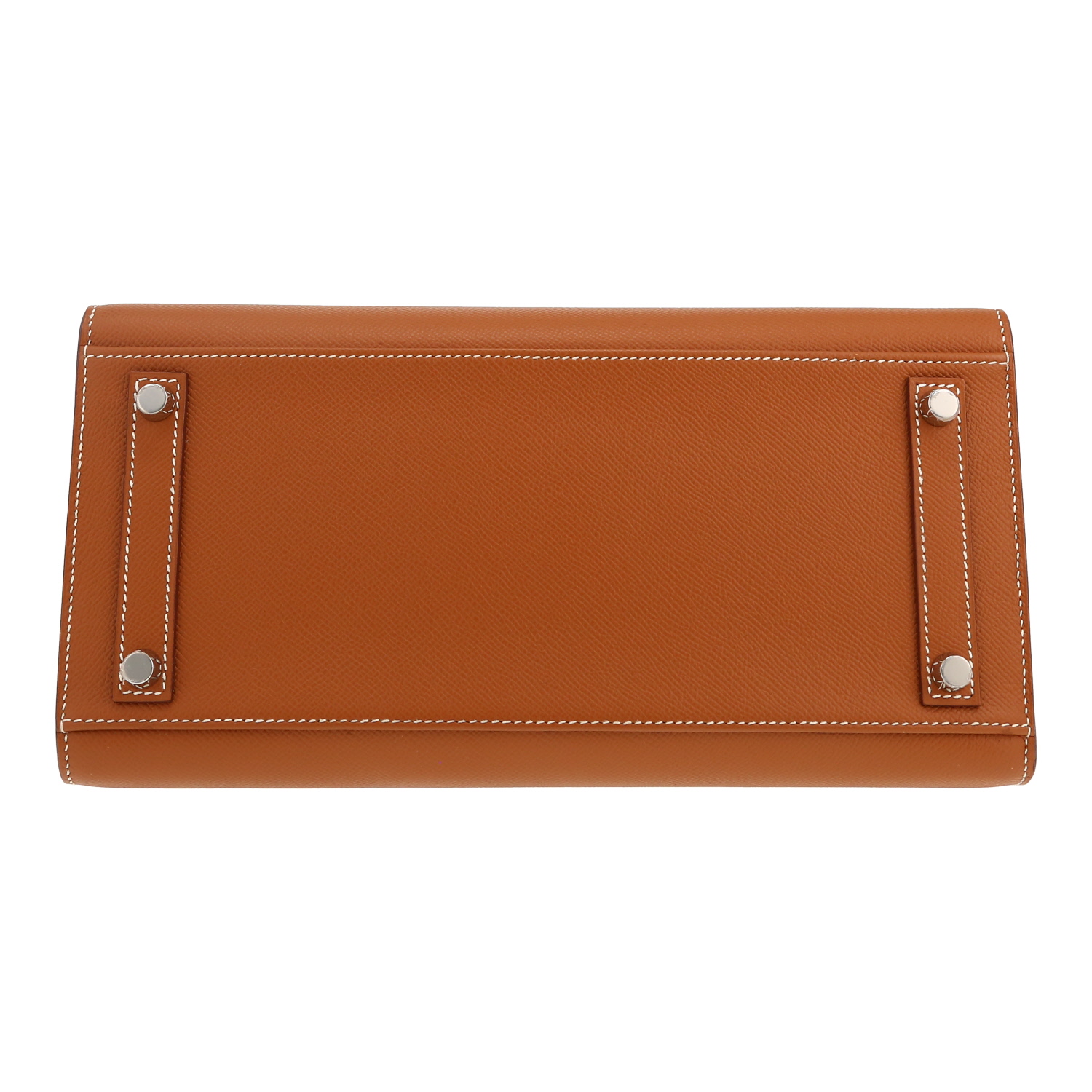 Bolso de mano Hermès  Birkin 30 cm en cuero epsom color oro - Detail D1