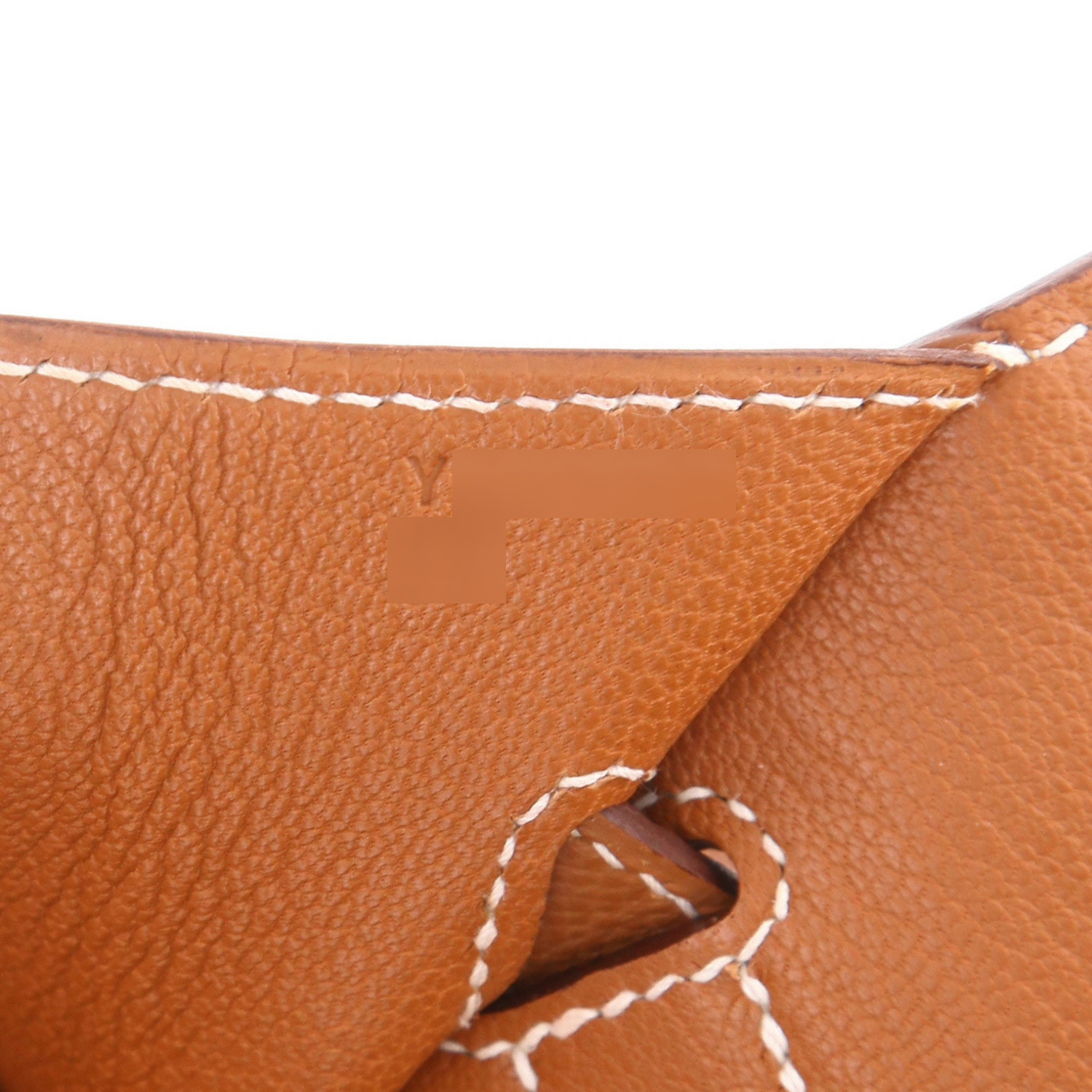 Bolso de mano Hermès  Birkin 30 cm en cuero epsom color oro - Detail D4