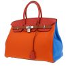 Borsa Hermès  Birkin 35 cm Arlequin in pelle togo multicolore rossa, arancione gold e blu - 00pp thumbnail