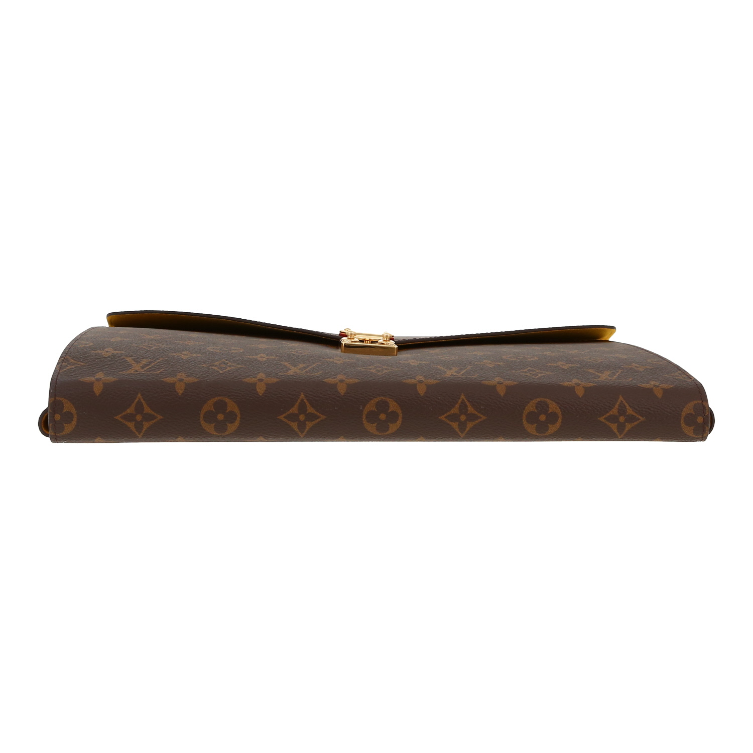 Porte-documents Louis Vuitton  Dossier Mark en toile monogram marron et cuir naturel - Detail D1