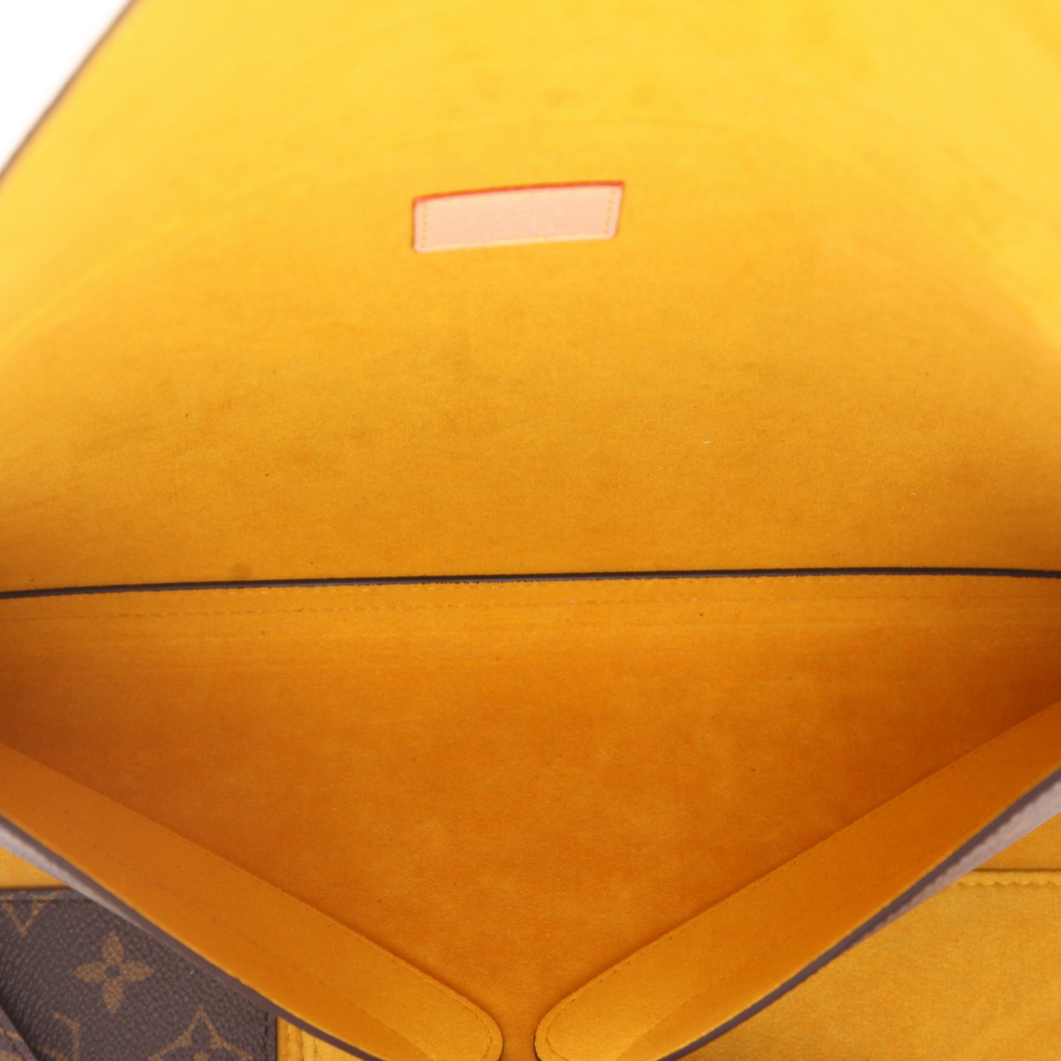 Borsa portadocumenti Louis Vuitton  Dossier Mark in tela monogram marrone e pelle naturale - Detail D3