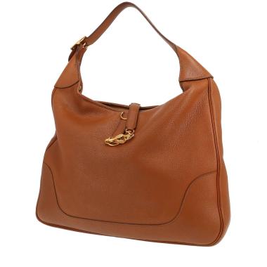 Bolso de mano Hermès  Trim modelo grande  en cuero togo color oro