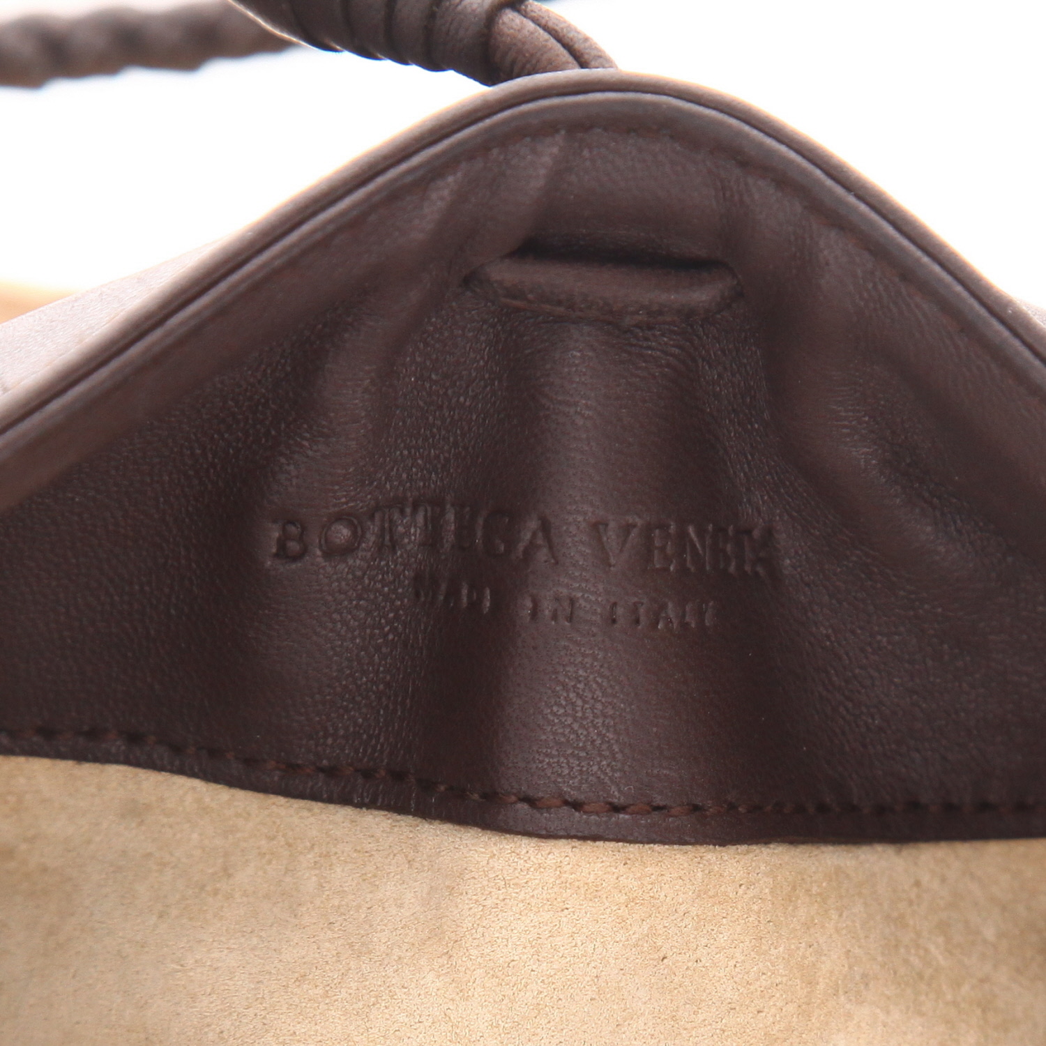 Bottega Veneta   handbag  in brown intrecciato leather - Detail D2