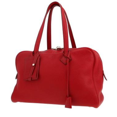 Sac à main Hermès  Victoria en cuir togo rouge