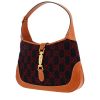 Sac à main Gucci  Jackie en feutrine noire et cuir marron - 00pp thumbnail