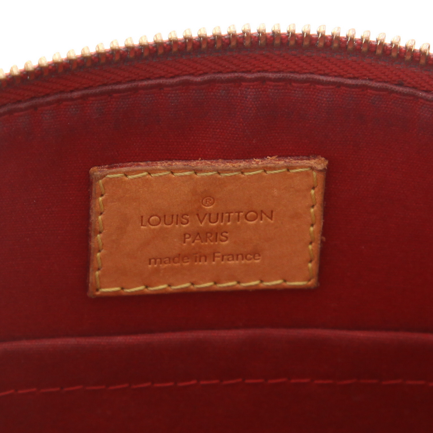 Borsa Louis Vuitton  Sherwood in pelle verniciata monogram rossa - Detail D2