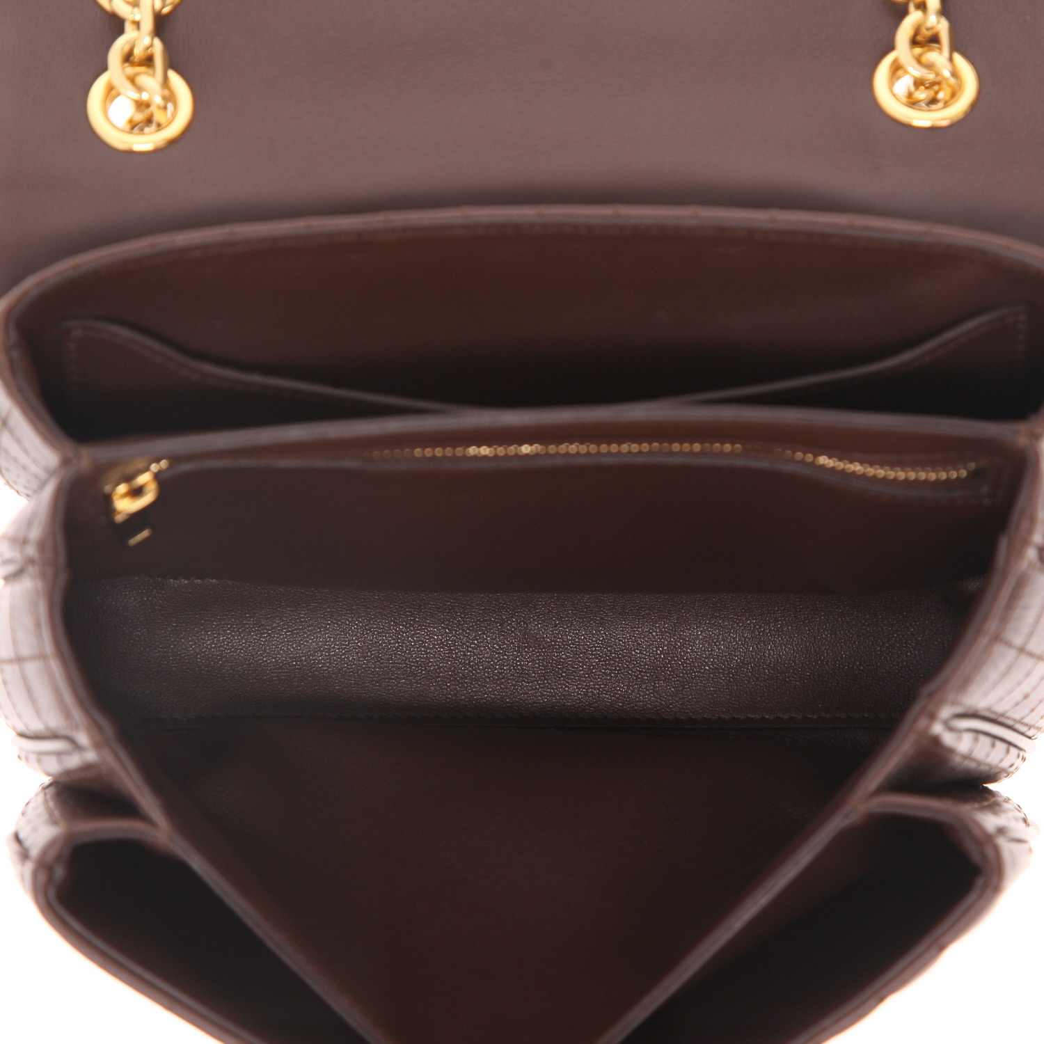 Borsa Celine  C bag in pelle trapuntata marrone - Detail D3