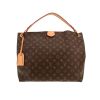 Bolso de mano Louis Vuitton  Graceful en lona Monogram marrón y cuero natural - 360 thumbnail