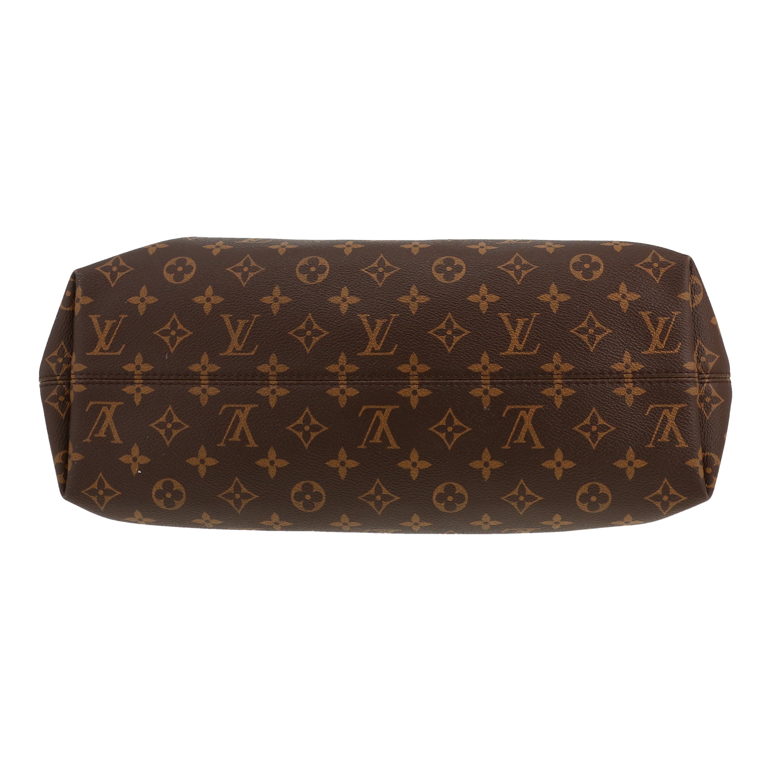 Bolso de mano Louis Vuitton  Graceful en lona Monogram marrón y cuero natural - Detail D1