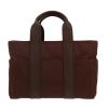 Hermès  Acapulco handbag  in brown canvas  and brown leather - 360 thumbnail