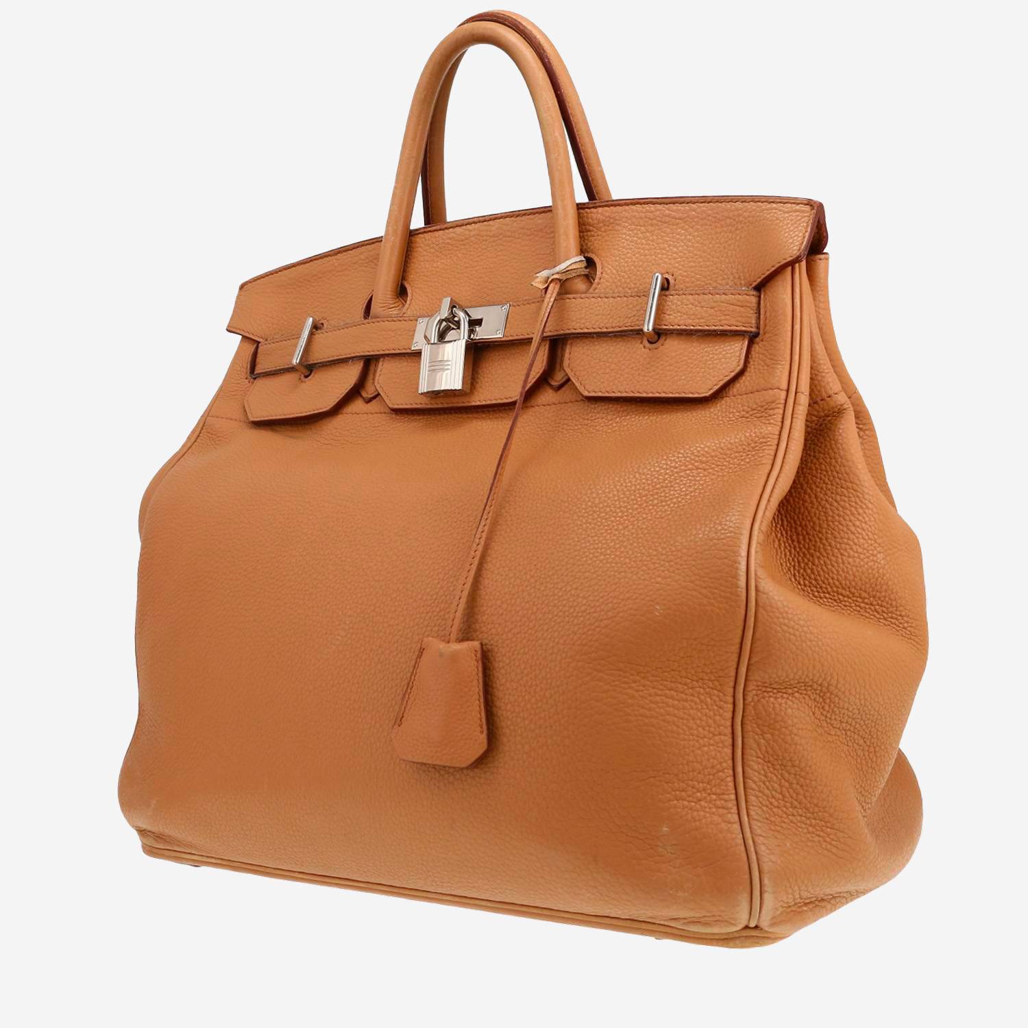 Bolso de fin de semana Hermès  Haut à Courroies en cuero togo marrón